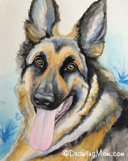 Max the GSD by DrawingMom