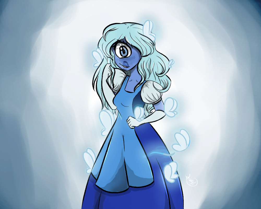 Have I ever told anyone Sapphire's one of my favorite's to draw? and I absolutely adore how this came out, it's precious.