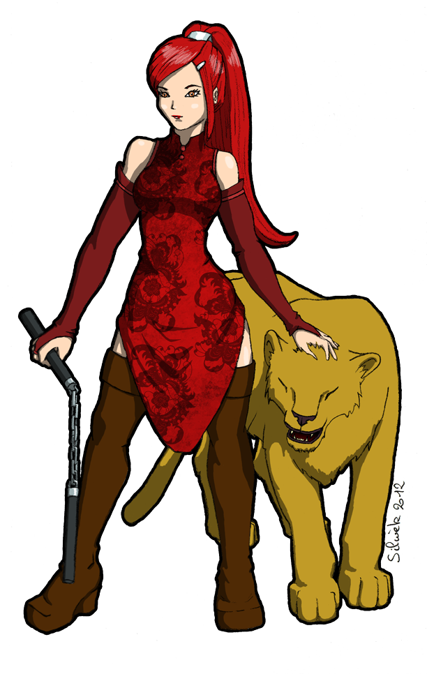 La fille et la lionne by silwek