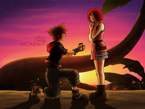 Commission Sora and Kairi by MCAshe