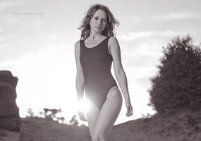 leotard black and white by Arielle-Fox