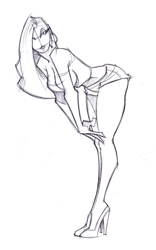 Sketchy Pinup by scupbucket