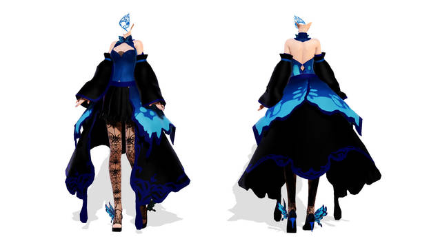 DL Down - TDA Butterfly Dress Body by elina002