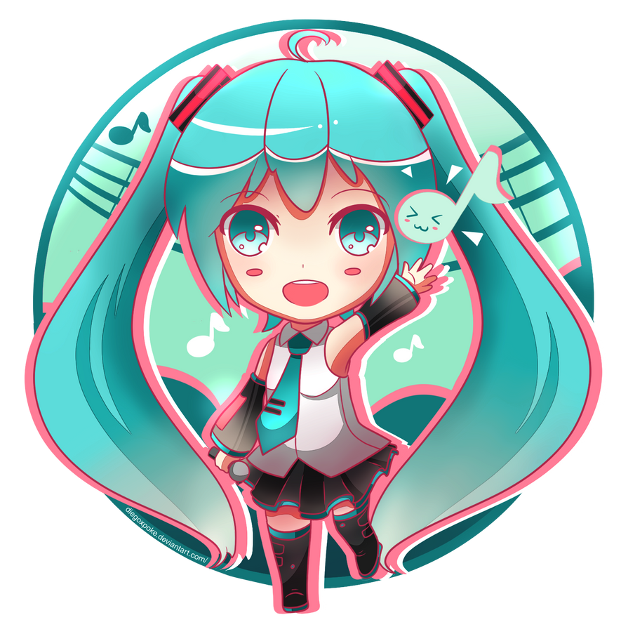 Chibi series 7 - Hatsune Miku V3 by Pokkiu on DeviantArt