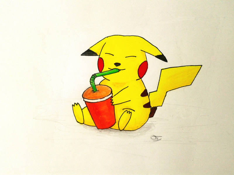 Water Break - Pikachu by omercan1993