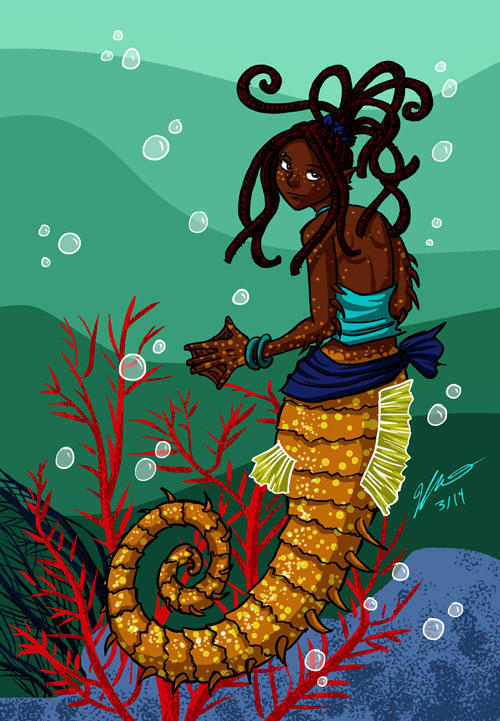Seahorse Mermaid by VanessaSatone