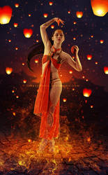 Festival Of Flaming Hearts by LadyEvilArts