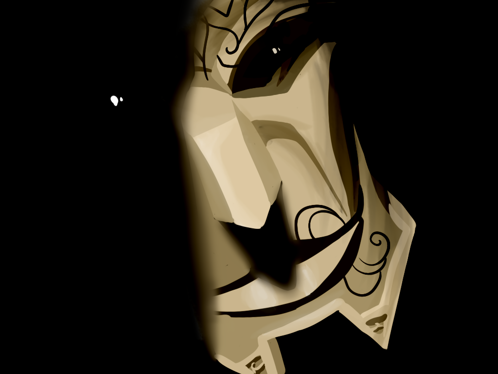 League of Legends - Jhin's Mask quickpaint by Anhrak
