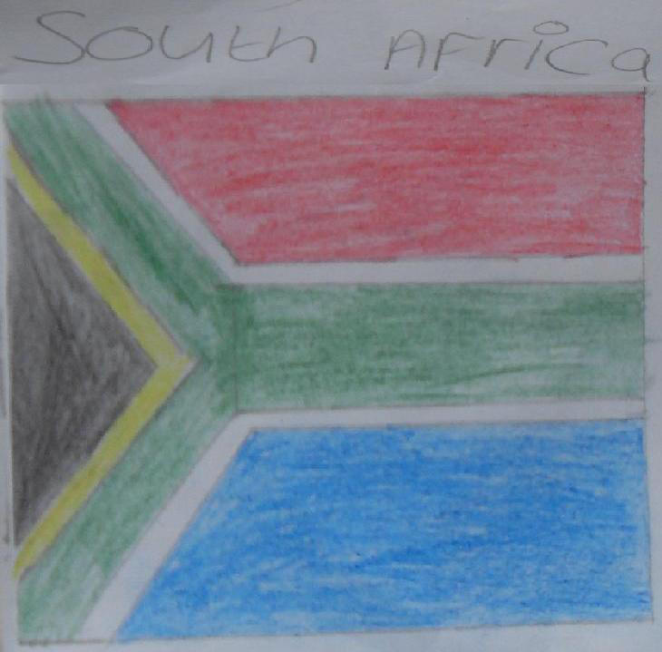 South Africa Flag drawing by blackroselover
