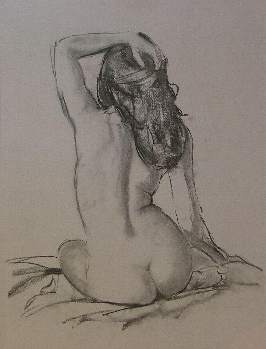 Charcoal study, nude. by RFord-Art