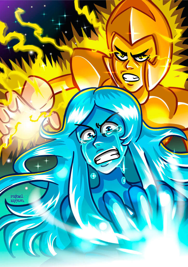 Digital Art - Vector Fan Art - Steven Universe Yellow and Blue Diamond!