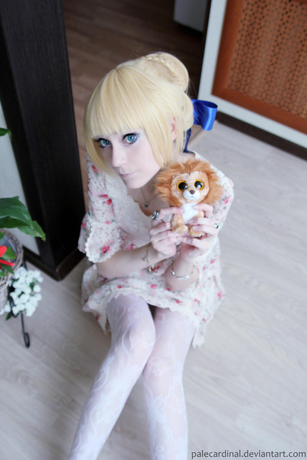 Kawaii Saber + Lion :3 by palecardinal