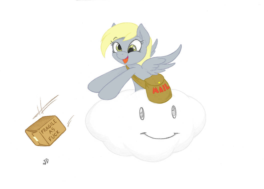 Careful Derpy by Elslowmo