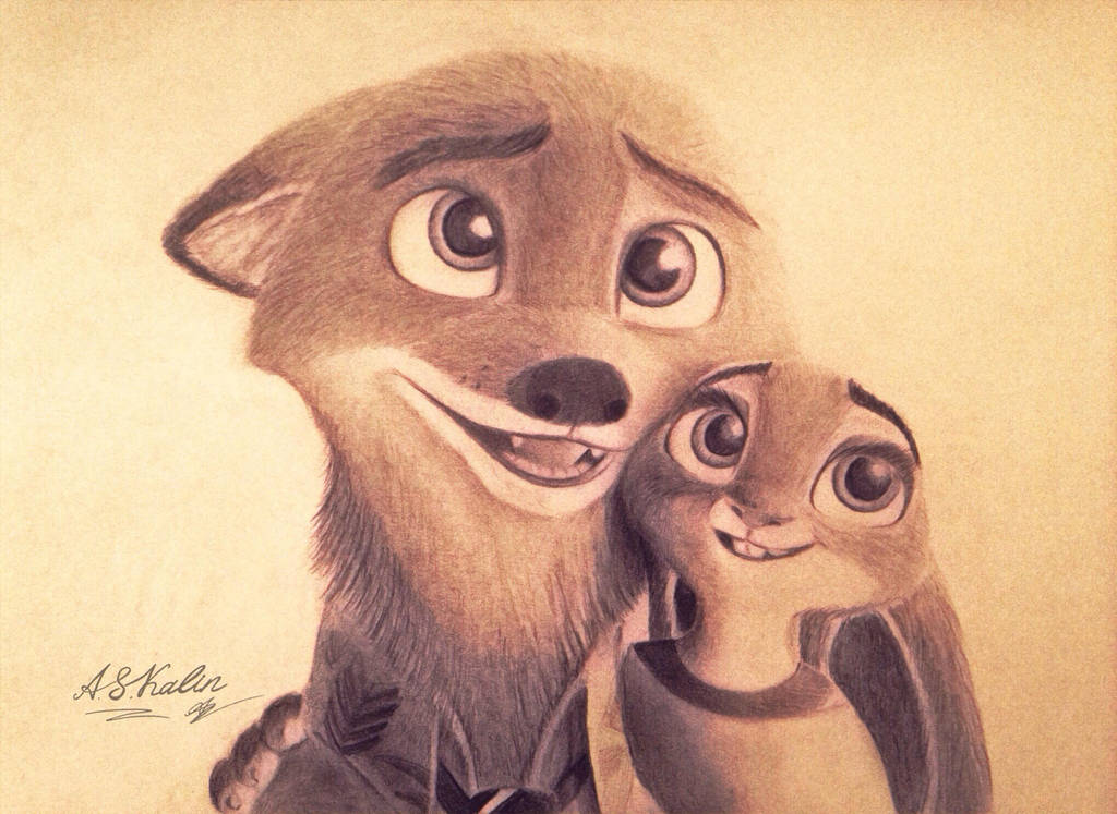 Nick and Judy smile by AndrejSKalin
