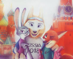 Nick, Judy and Zabivaka (2.0) by AndrejSKalin