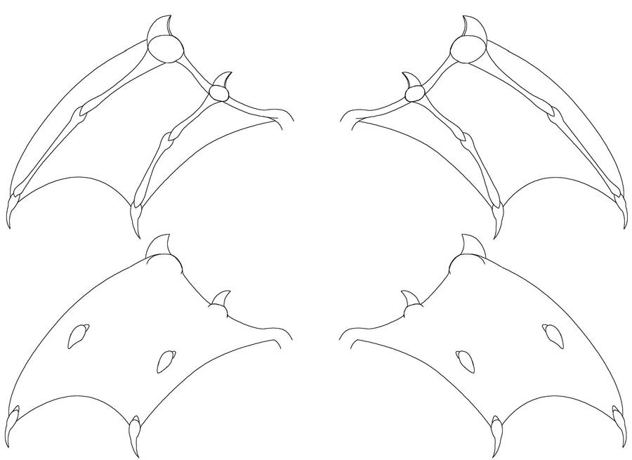 dragon wing template by
