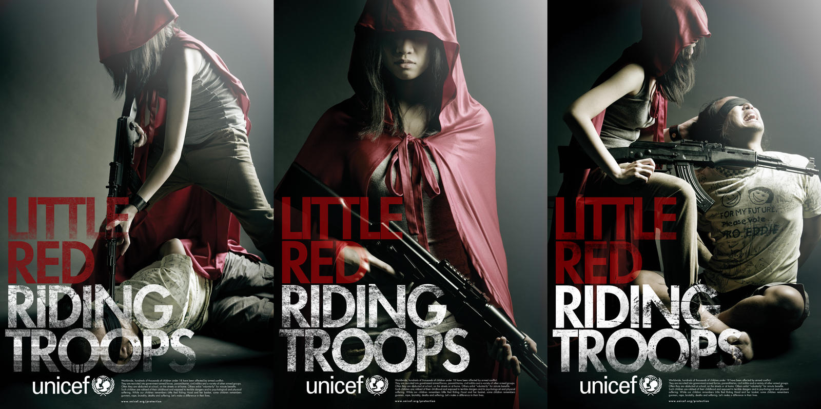 UNICEF - RED RIDING TROOPS by asianrabbit