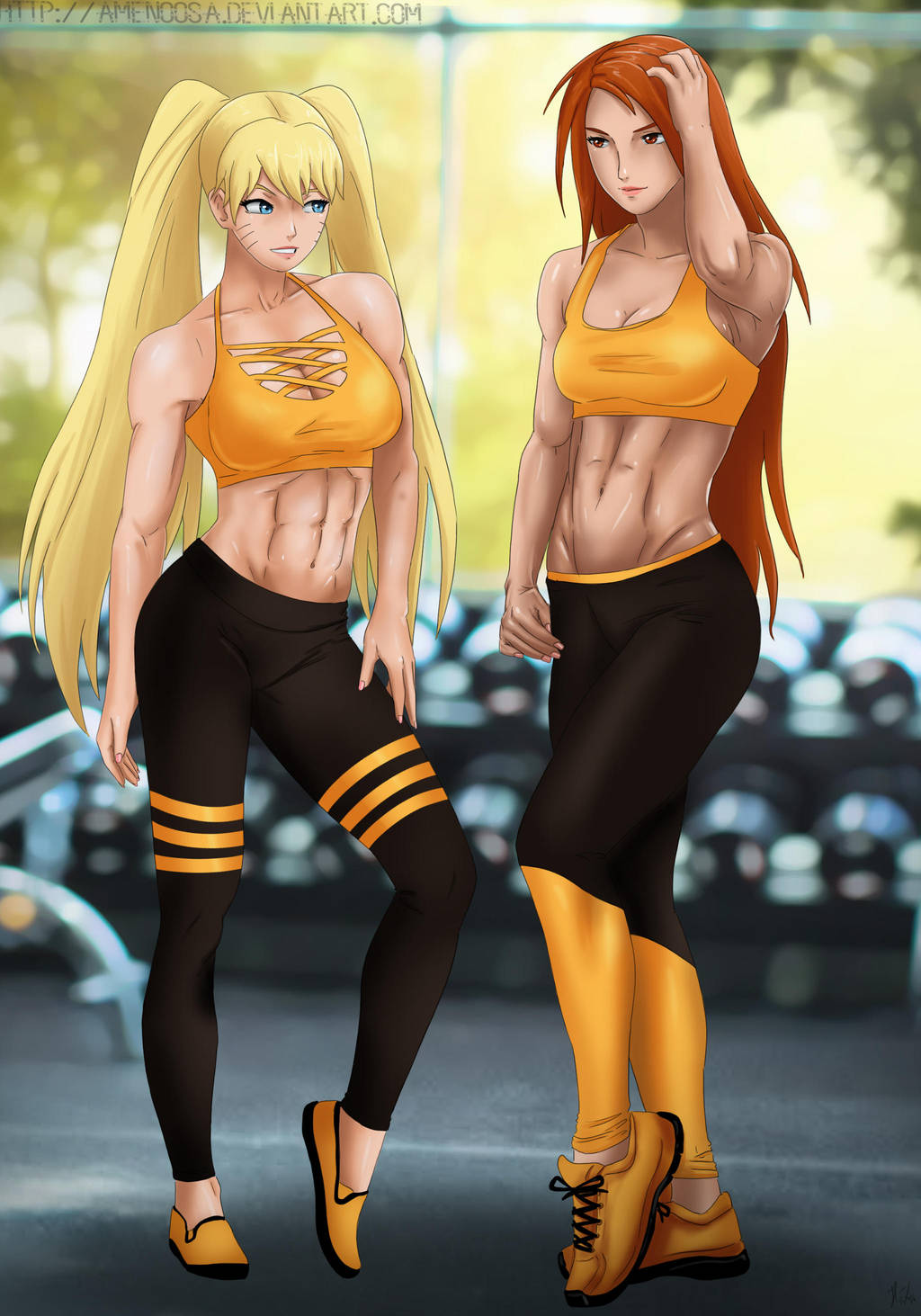 Commission: Naruko and Leona by Amenoosa
