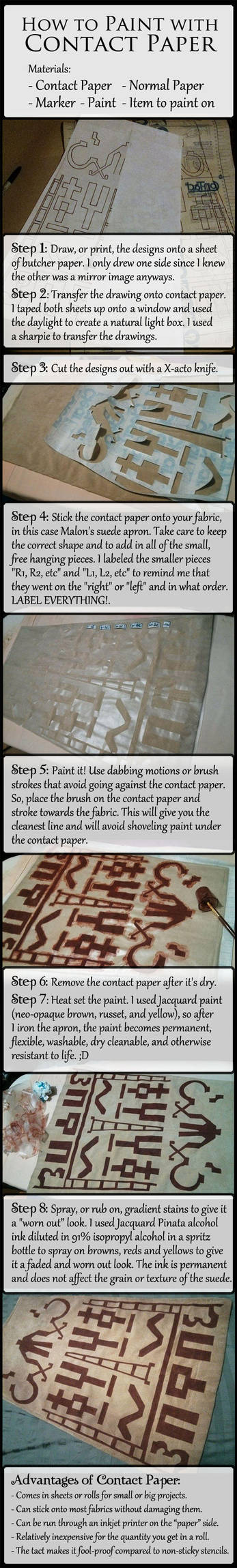 How to: Paint with Contact Paper by DugFinn