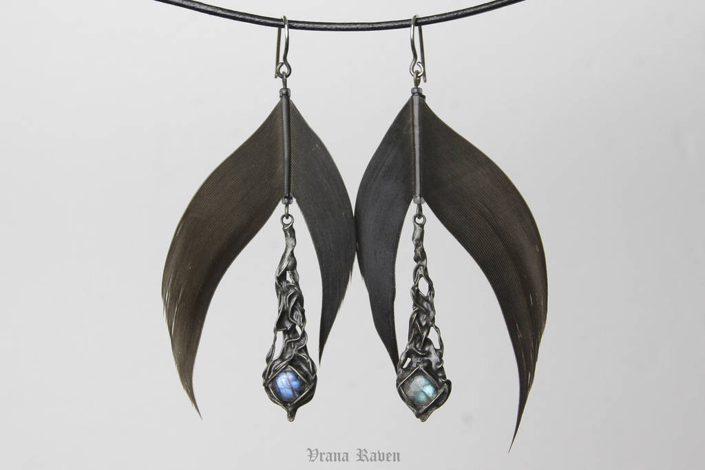 Darkest night earrings by omegaptera Darkest night earrings by omegaptera