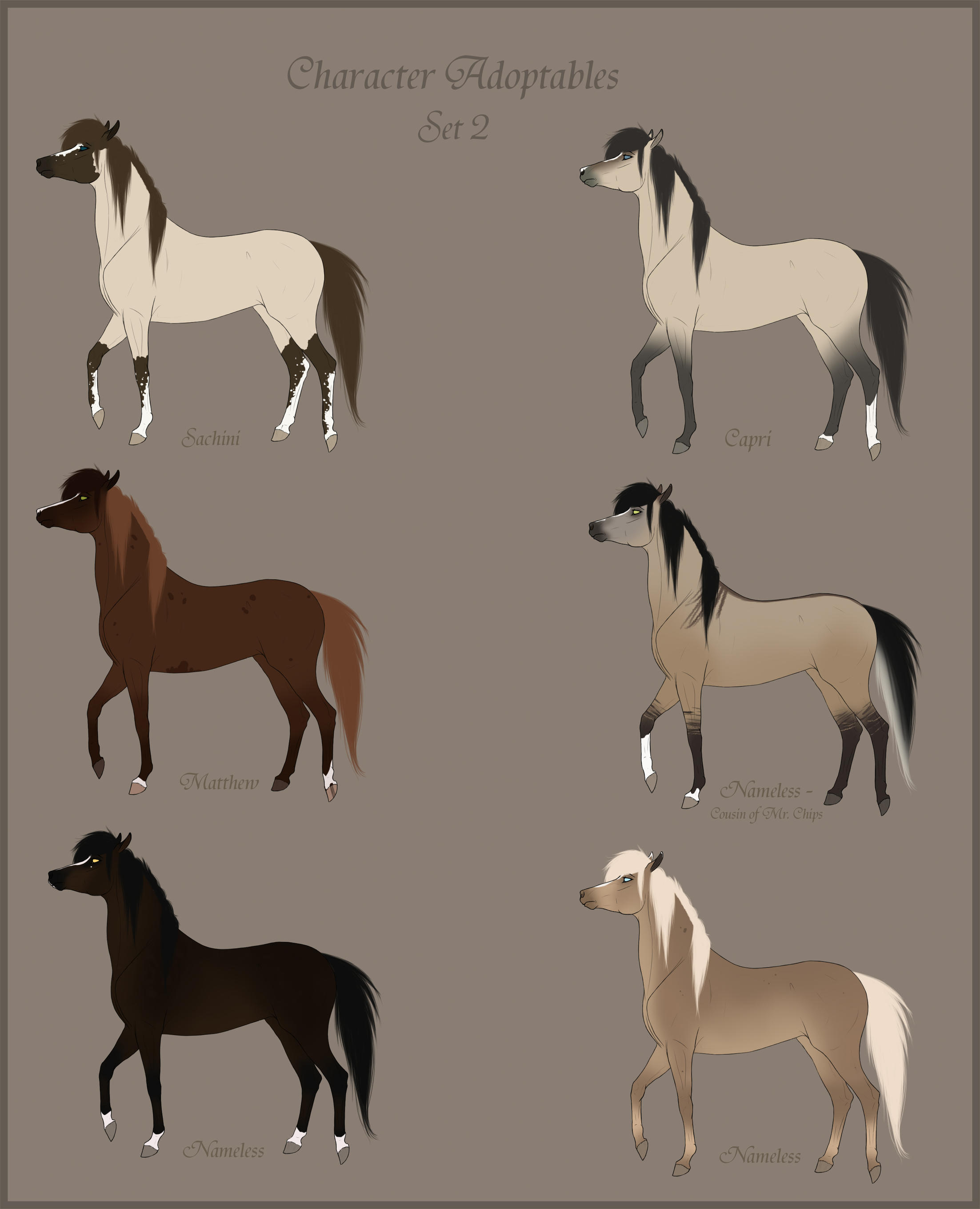 Character Adoptables Set 2 CLOSED by Paardjee