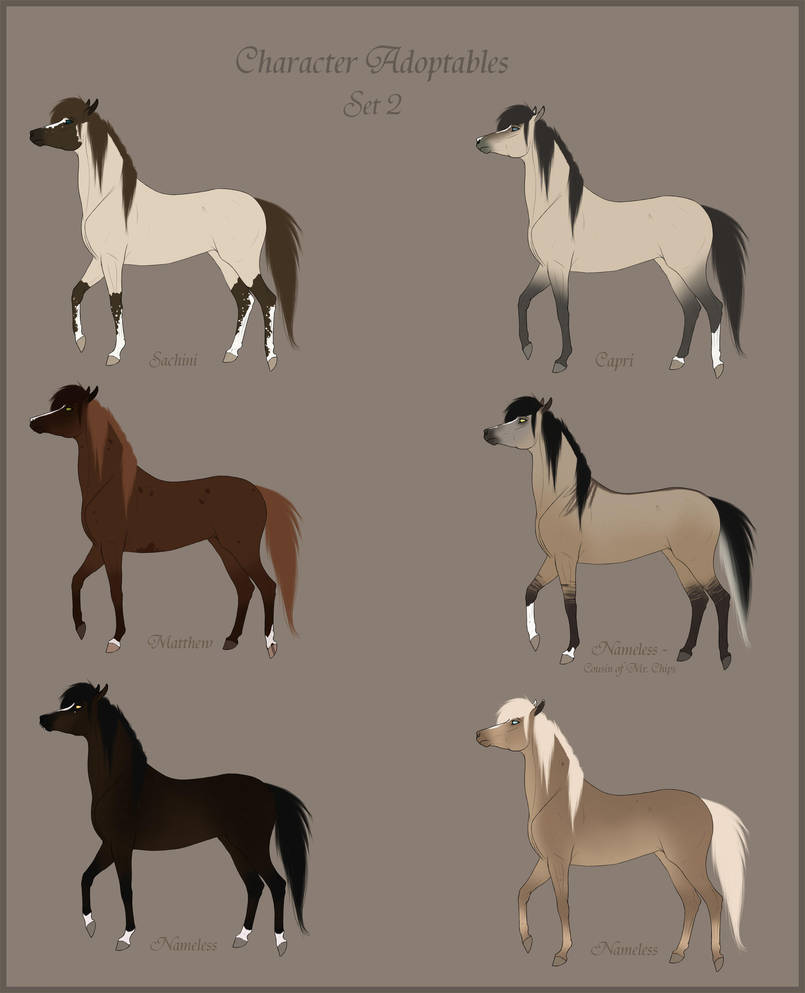 Character Adoptables Set 2 CLOSED by Paardjee
