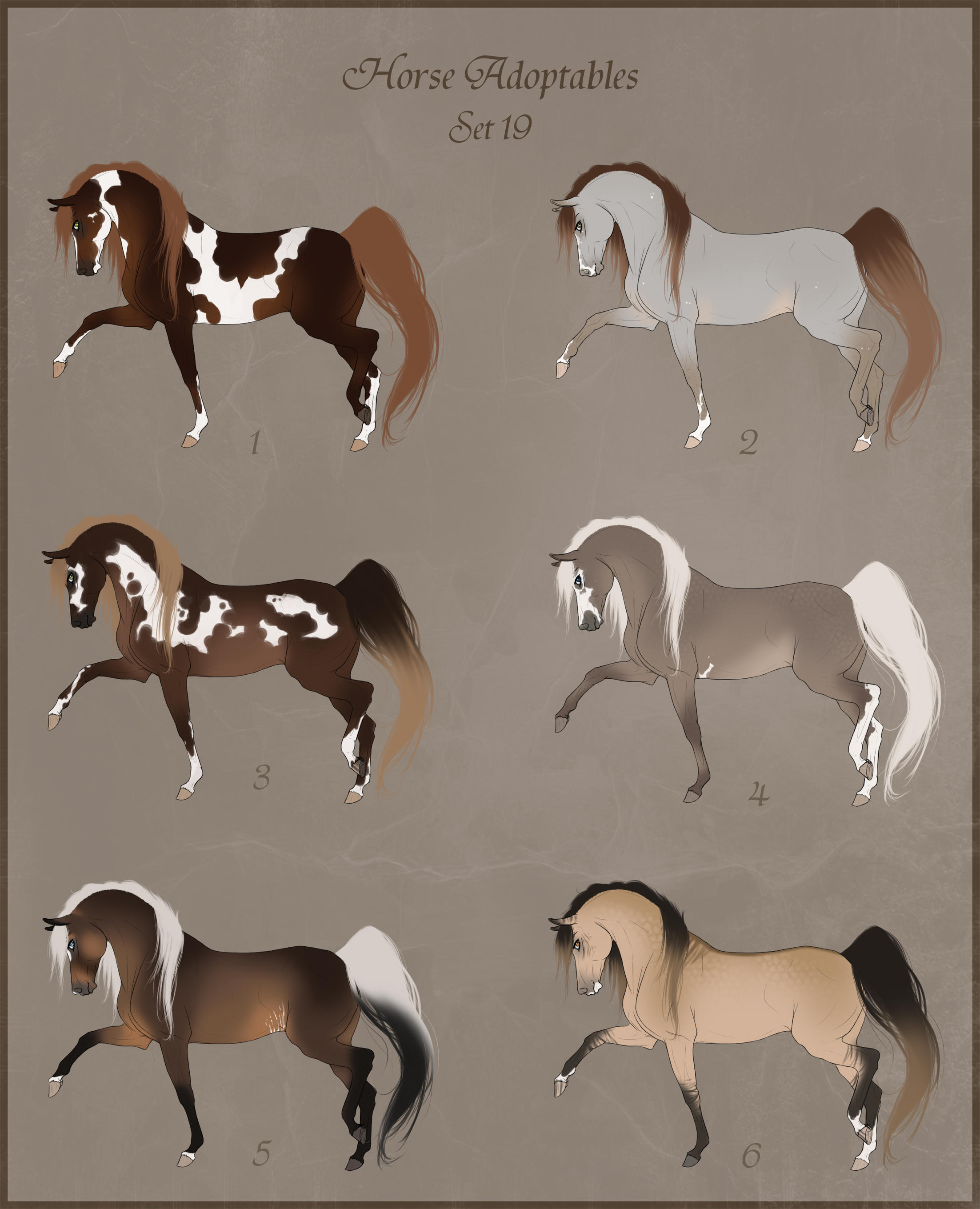 Adoptables Set 20 - OPEN - 2 LEFT - PRICES LOWERED by Paardjee