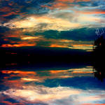 the sunset reflection . .. by light-from-Emirates