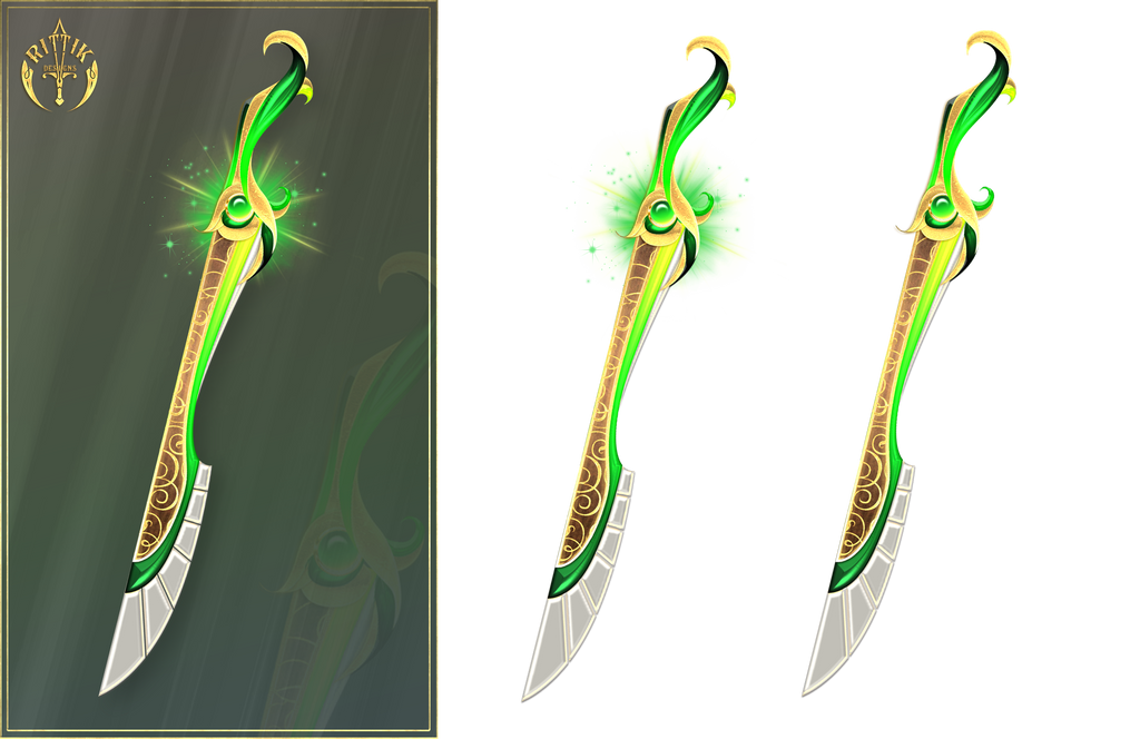 Green Sword (free stock) by Rittik-Designs