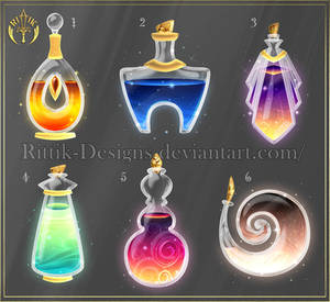 Potion set 1 (CLOSED) by Rittik-Designs Potion set 1 (CLOSED) by Rittik-Designs