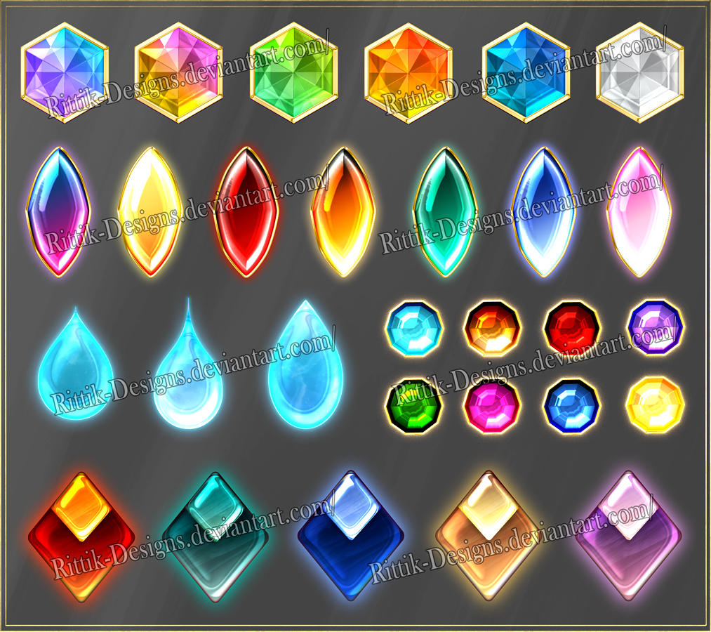 Gems 9 (downloadable stock) by Rittik-Designs