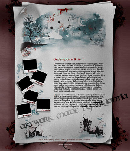 band web site- home page by Druantia-design