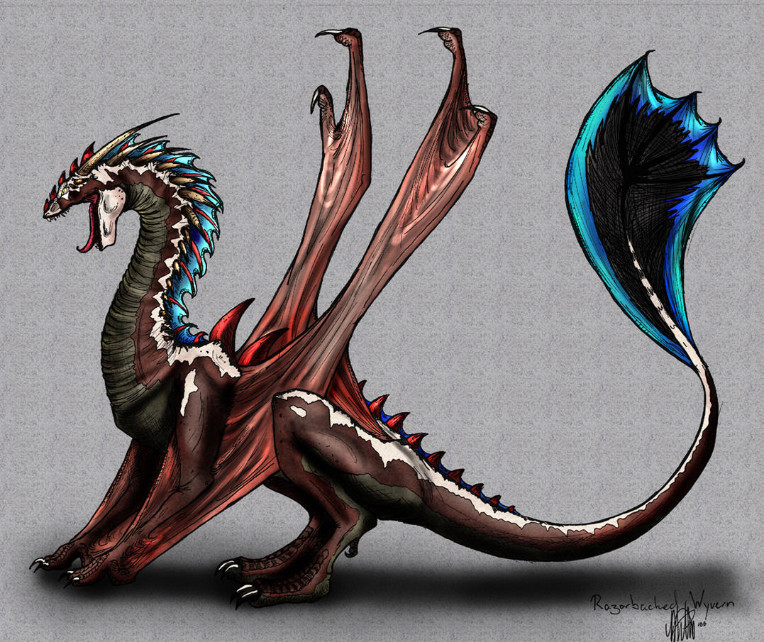 Razorbacked Wyvern by RadiantGlyph