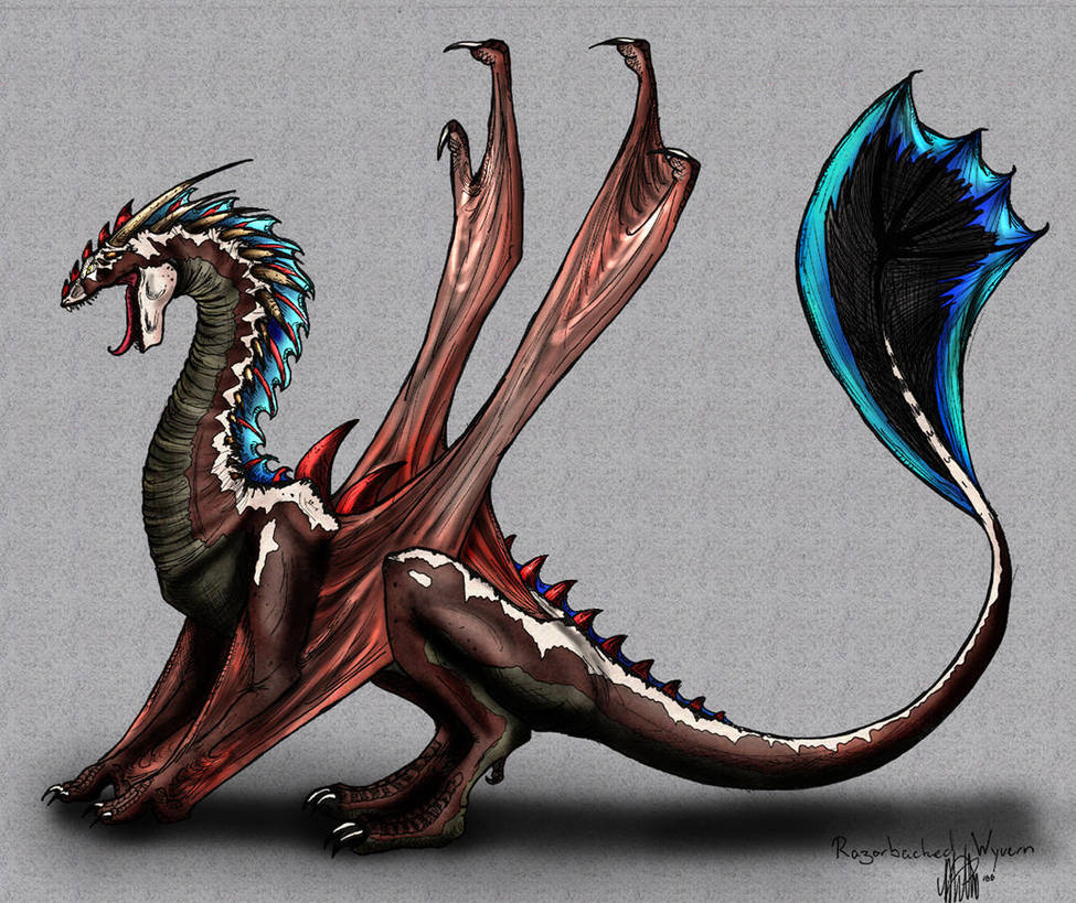 Razorbacked Wyvern by RadiantGlyph