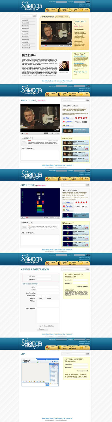 Entertainment website by UniDesignStudio