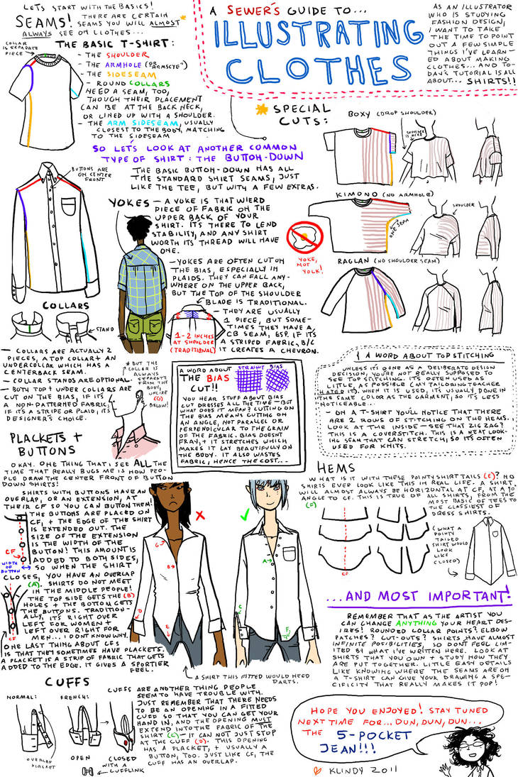 Illustrating Clothes: Shirts by klindicative