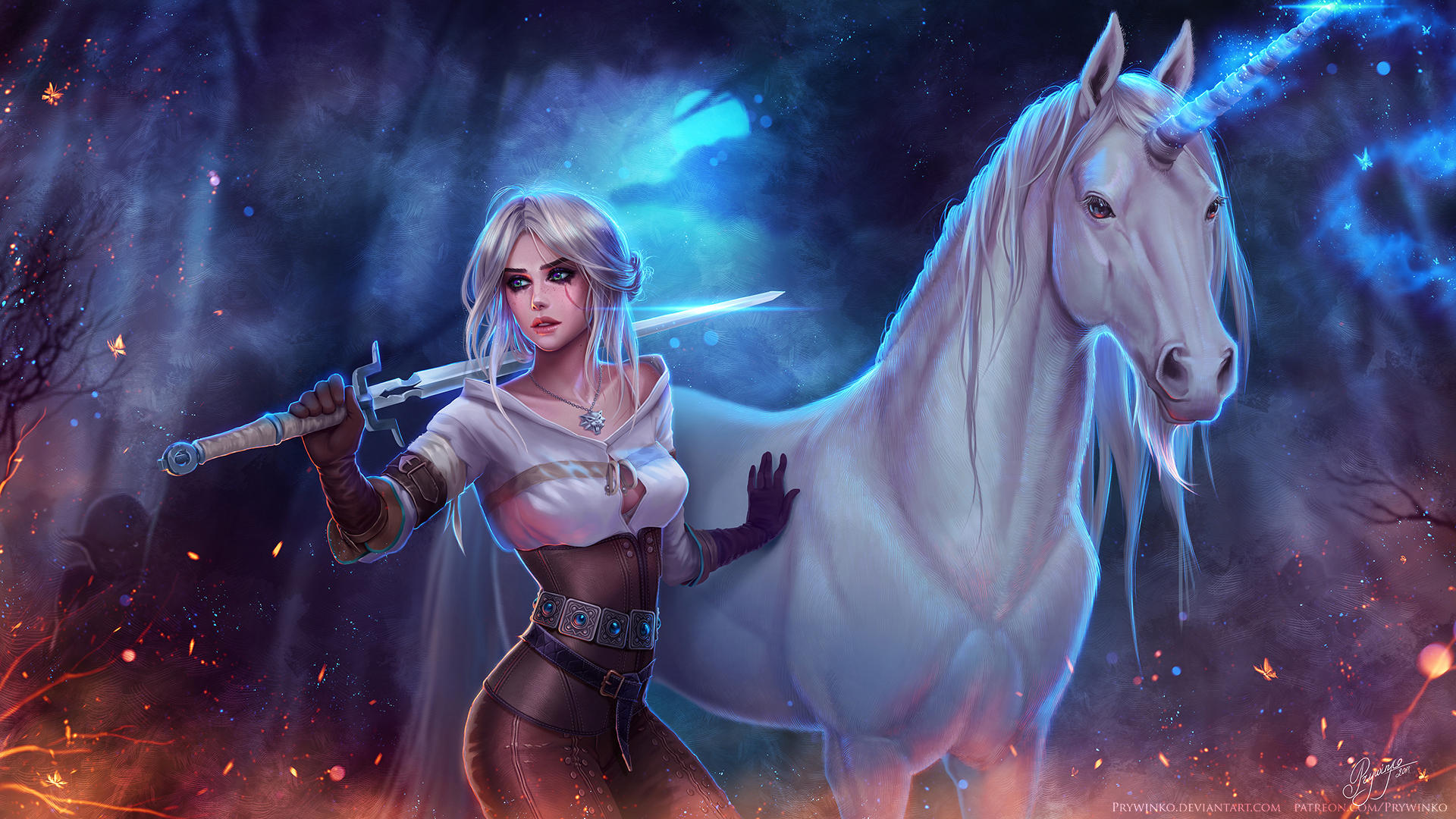 Ciri and Ihuarraquax (March Patreon Reward) by Prywinko