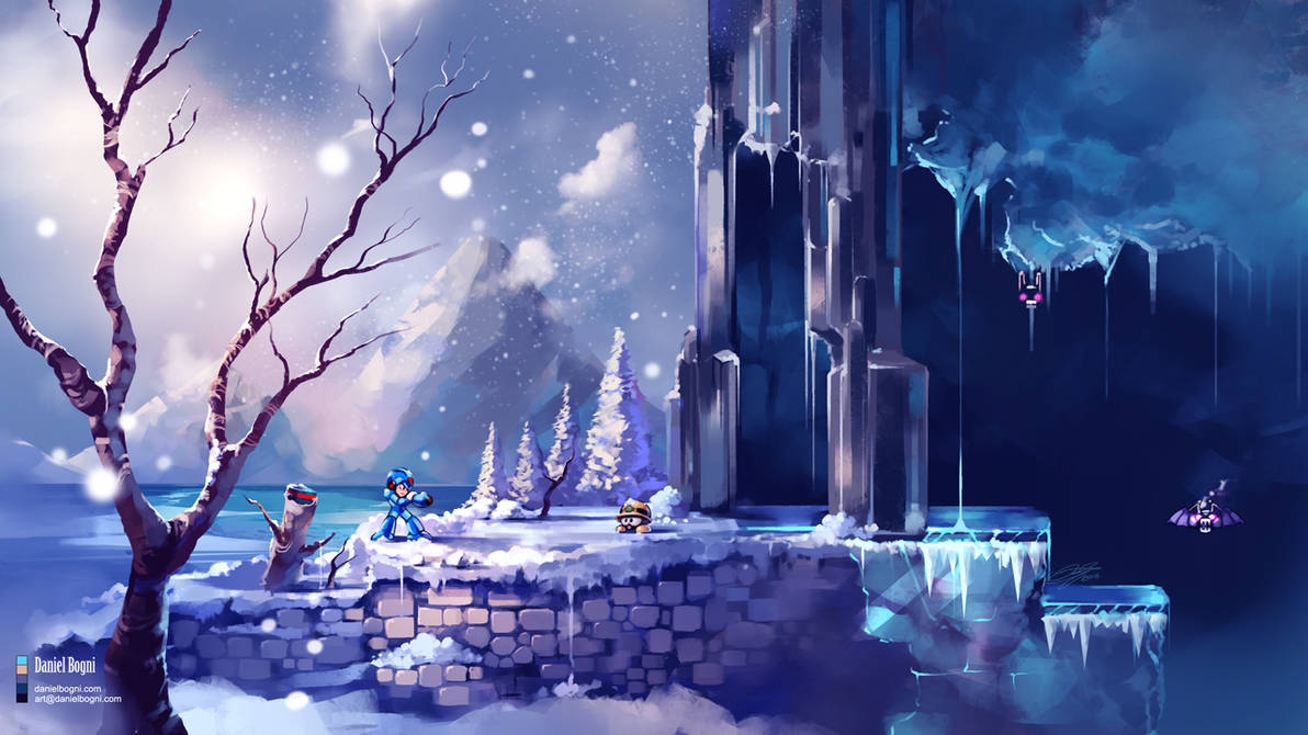 Megaman X - Chill Penguim Stage - Fanart by danielbogni Megaman X - Chill Penguim Stage - Fanart by danielbogni