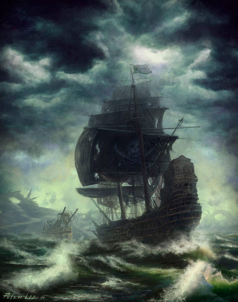 Pirate in the storm by peterconcept