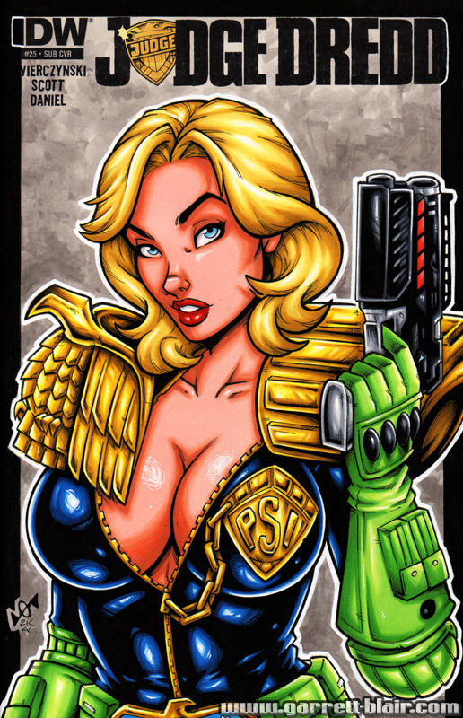 Judge Anderson bust cover by gb2k