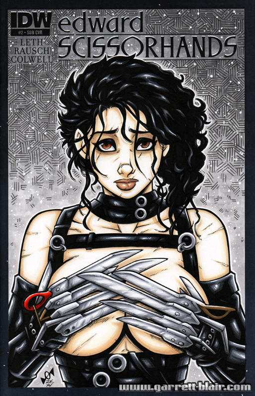 Female Edward Scissorhands bust cover by gb2k