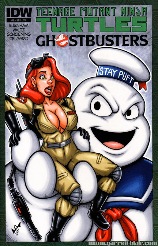 Jessica Rabbit + Stay Puft cover commission by gb2k