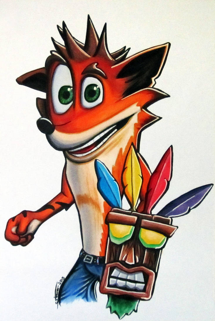 Crash Bandicoot Drawing by LethalChris on DeviantArt