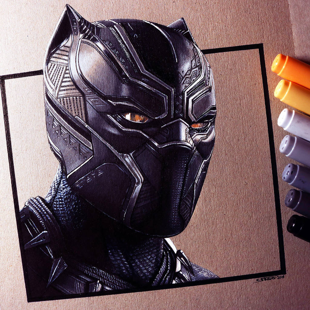 Black Panther Drawing By Lethalchris On Deviantart