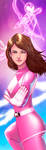 Pink Power Ranger Panel Art by RichBernatovech