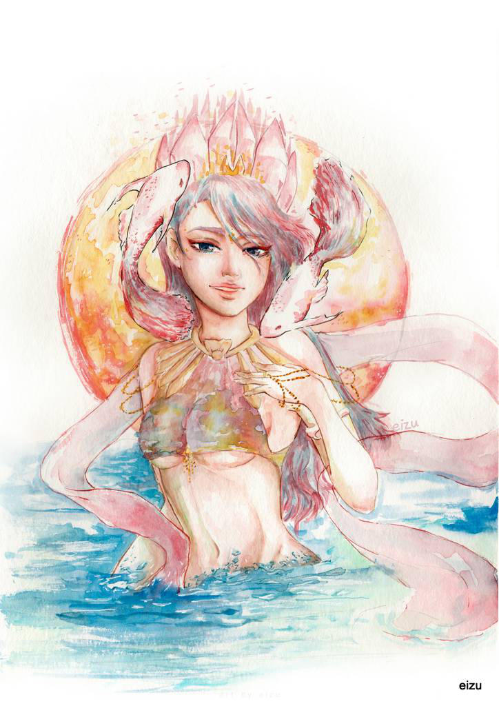 PISCES- Original Horoscope Watercolor Series by eizu