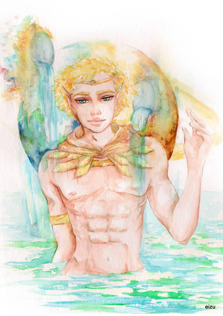 AQUARIUS - Original Horoscope Watercolor Series by eizu