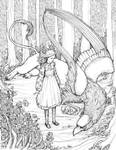 Alice and gryphon by bluefooted