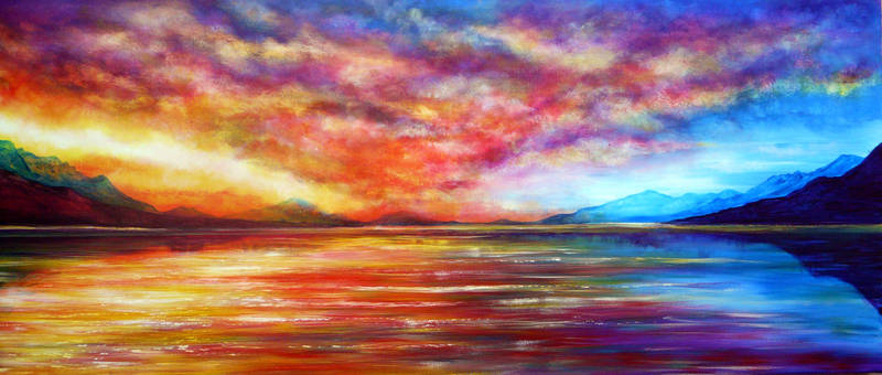 PAINTING: Just Beyond the Sunset by AnnMarieBone