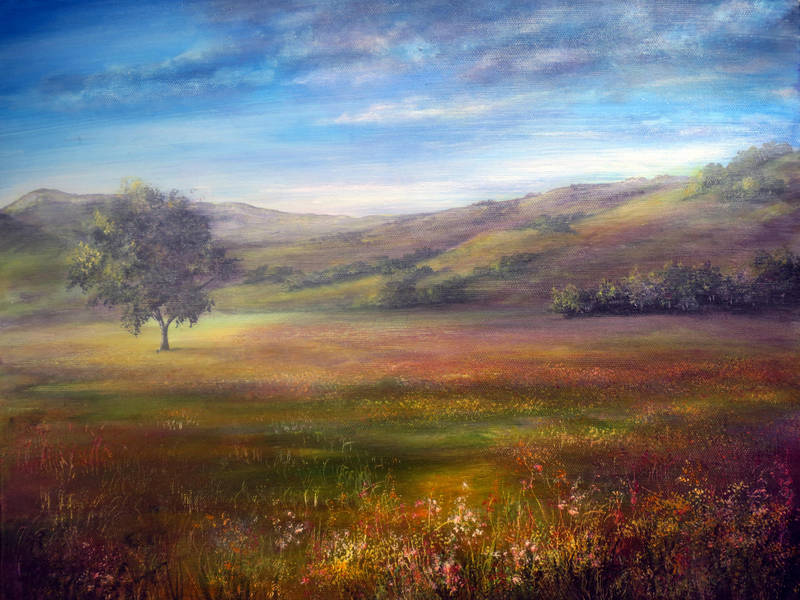 PAINTING: Derbyshire Morning by AnnMarieBone